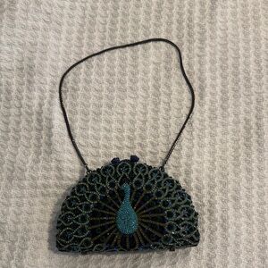 Peacock Beaded Evening Bag